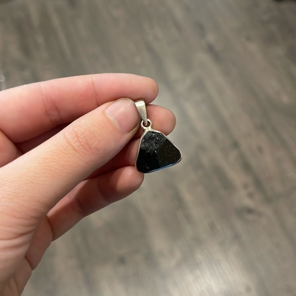 Sterling silver Black Tourmaline Pendant